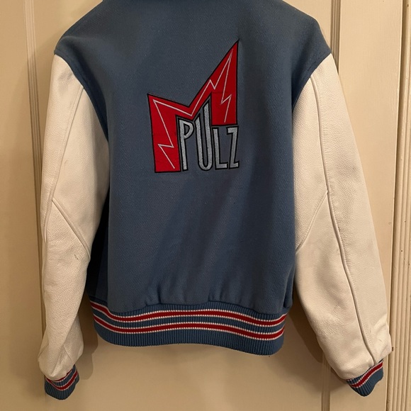 MPULZ Leather Sleeved Wool Letterman Varsity Jacket - Picture 2 of 13